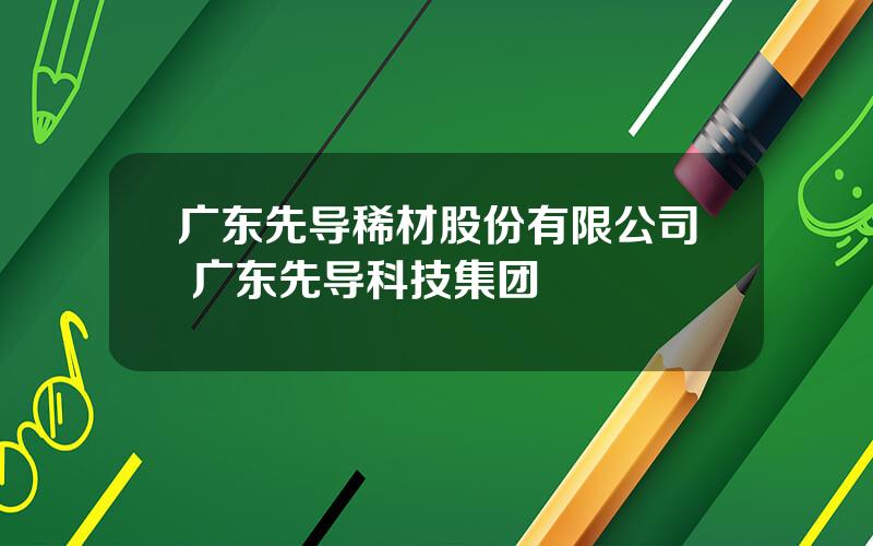 广东先导稀材股份有限公司 广东先导科技集团